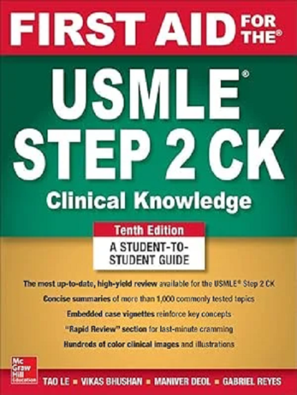 first aid for the usmle step 2 ck, tenth edition 10th matt finish