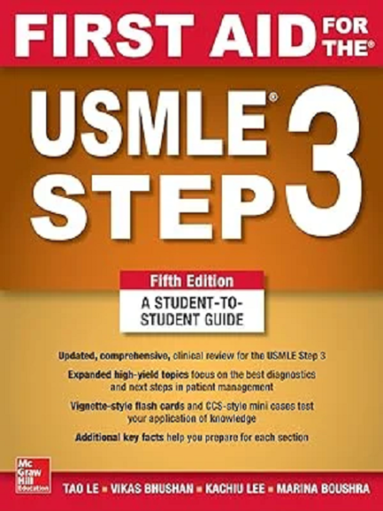 first aid for the usmle step 3, fifth edi matt finish