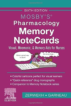 Mosby’s Pharmacology Memory NoteCards