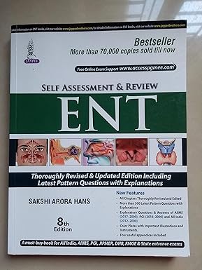 Self Assessment and Review: ENT 8th Edition